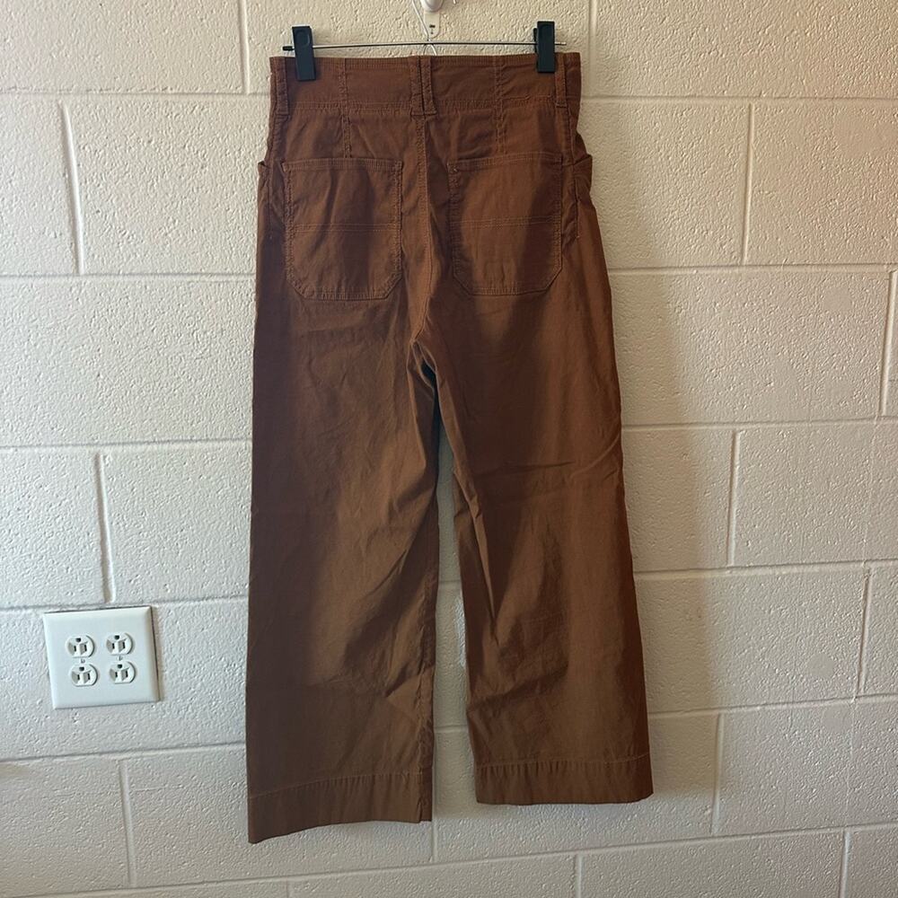 Anthropologie Wide Leg Casual Pants Size 28 Bronze Crop Linen Cotton - Picture 6 of 12